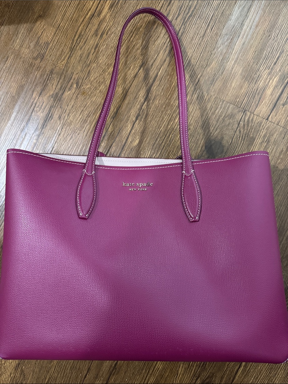 kate spade Magenta Pebbled Leather Tote